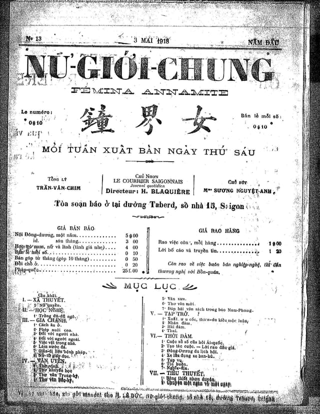 Trang đầu tiên của số báo Số 13