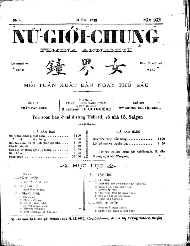 Trang đầu tiên của số báo Số 16