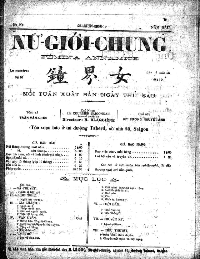 Trang đầu tiên của số báo Số 20