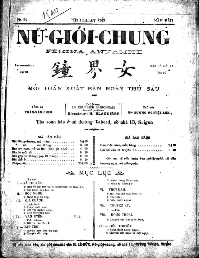 Trang đầu tiên của số báo Số 21
