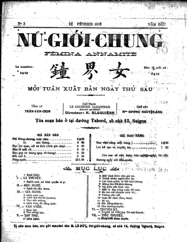 Trang đầu tiên của số báo Số 3