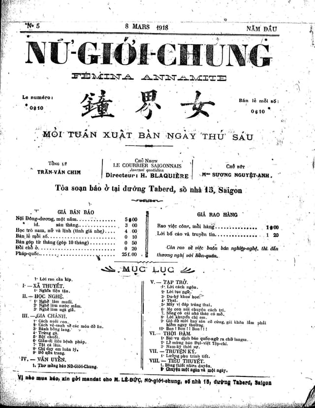 Trang đầu tiên của số báo Số 5