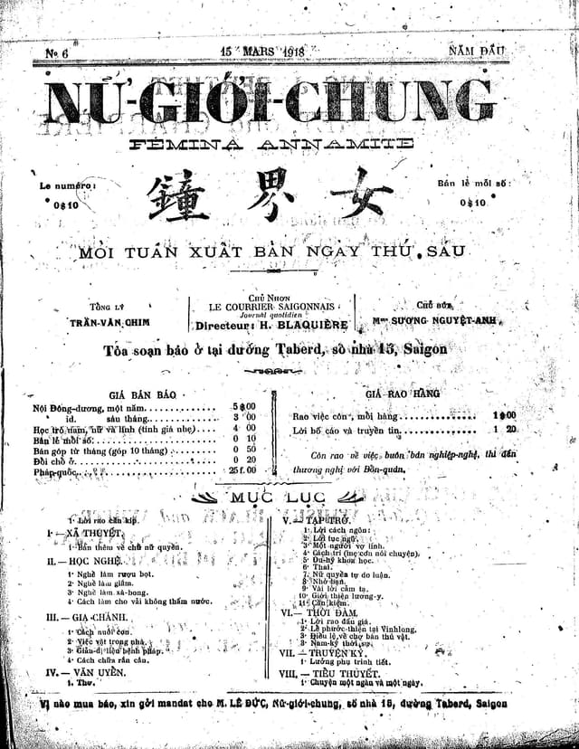 Trang đầu tiên của số báo Số 6