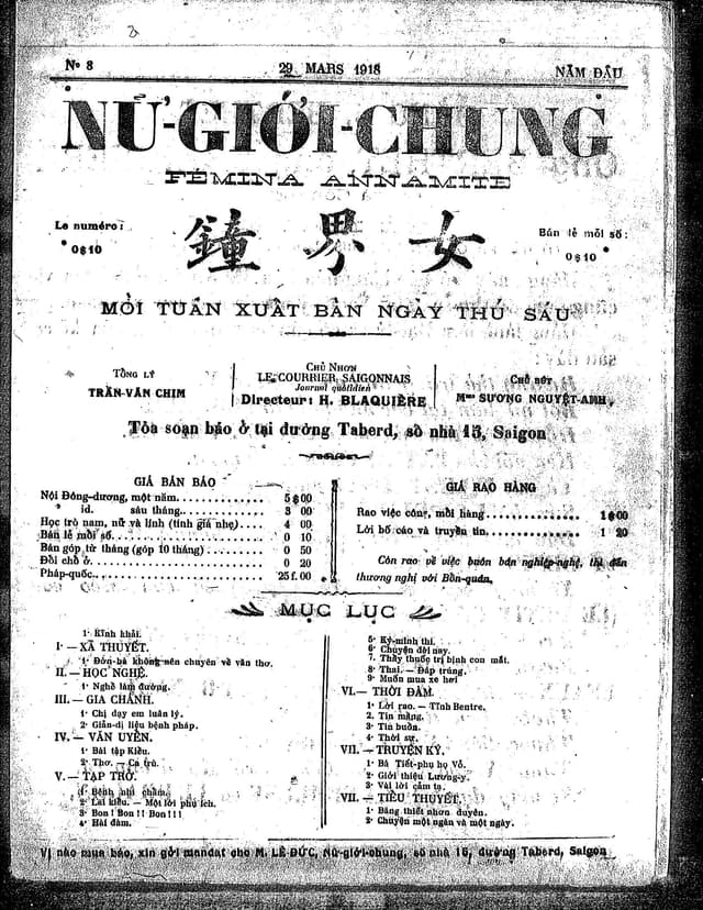 Trang đầu tiên của số báo Số 8