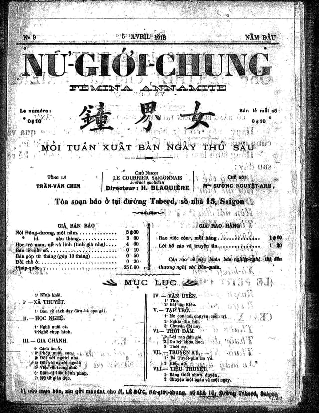 Trang đầu tiên của số báo Số 9